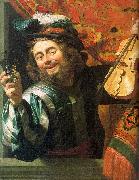 Gerrit van Honthorst The Merry Fiddler oil on canvas